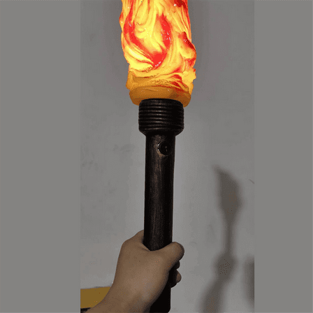 Handheld Torch Props LED Lights, Realistic Flame Torch for Games Sports Competition Theme Halloween Christmas