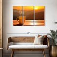 thumbnail image 3 of Elephant Stock Sunset Coffee Wall Art - Horizontal Multi Panel Canvas - 3 Piecedining Room Wall Decor - Photography Food And Drink Multi Panel - Orange And Brown Decor - 45" x 28", 3 of 8