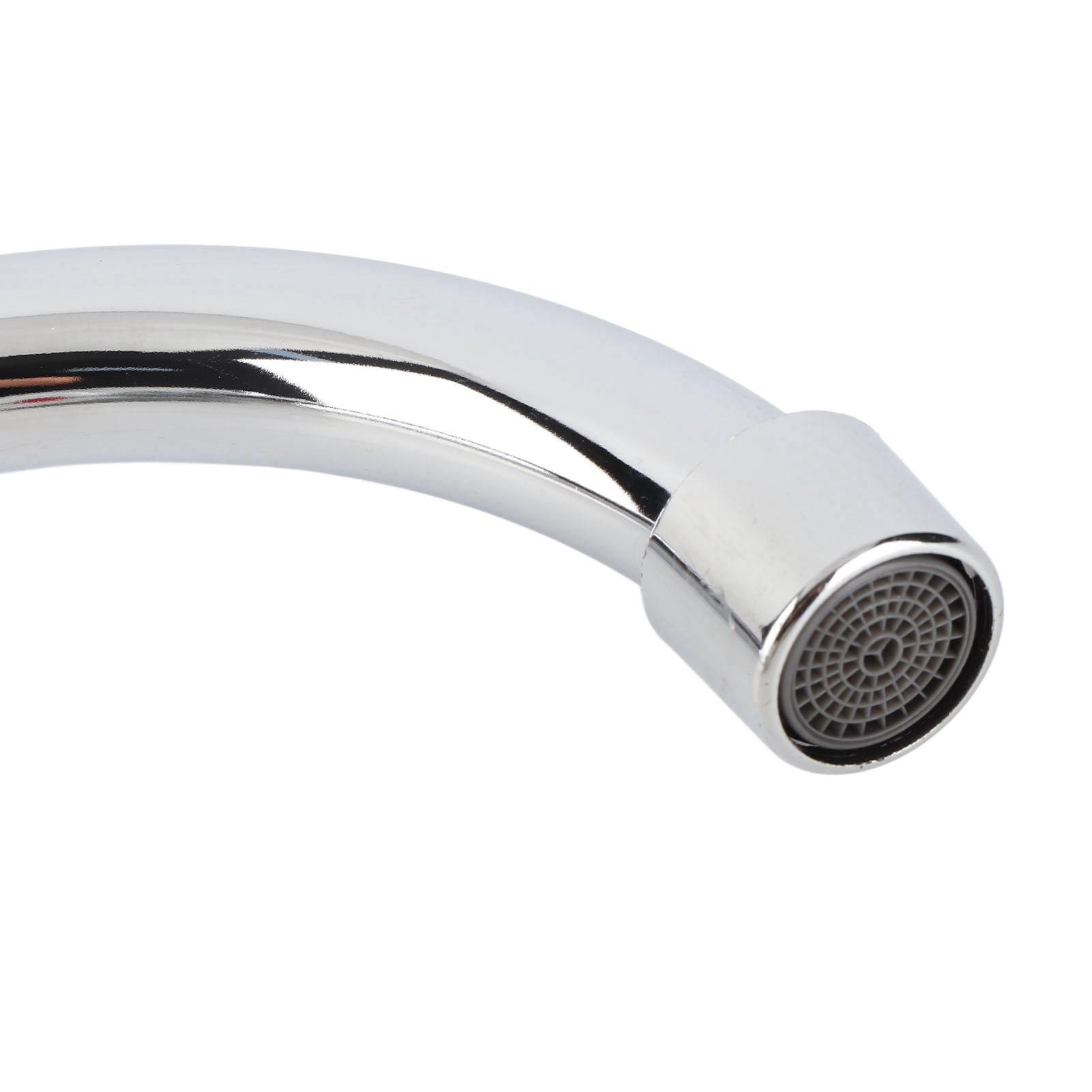 YAHHU 2 Handle Centerset Bathroom Faucet Water Saving Basin Tap for Kitchens Sink Bath Bathtub, Solid Copper Double Hole Hot Cold Mixer, Silver Finish, 10.6 in / 27 cm Length