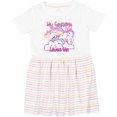 thumbnail image 3 of Inktastic My Grandma Loves Me Unicorn Girls Toddler Dress, 3 of 5