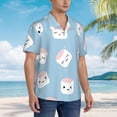 thumbnail image 5 of Daiia Cartoon Sushi Hawaiian Shirt for Men Gentle Cotton Regular Short Sleeve Casual-X-Large, 5 of 9