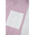thumbnail image 4 of I AM A FASHION JUNKY Pink Houndstooth Color Contrast Textured Patchwork Loose Shacket (Pink, 2XL, 100%Polyester), 4 of 11