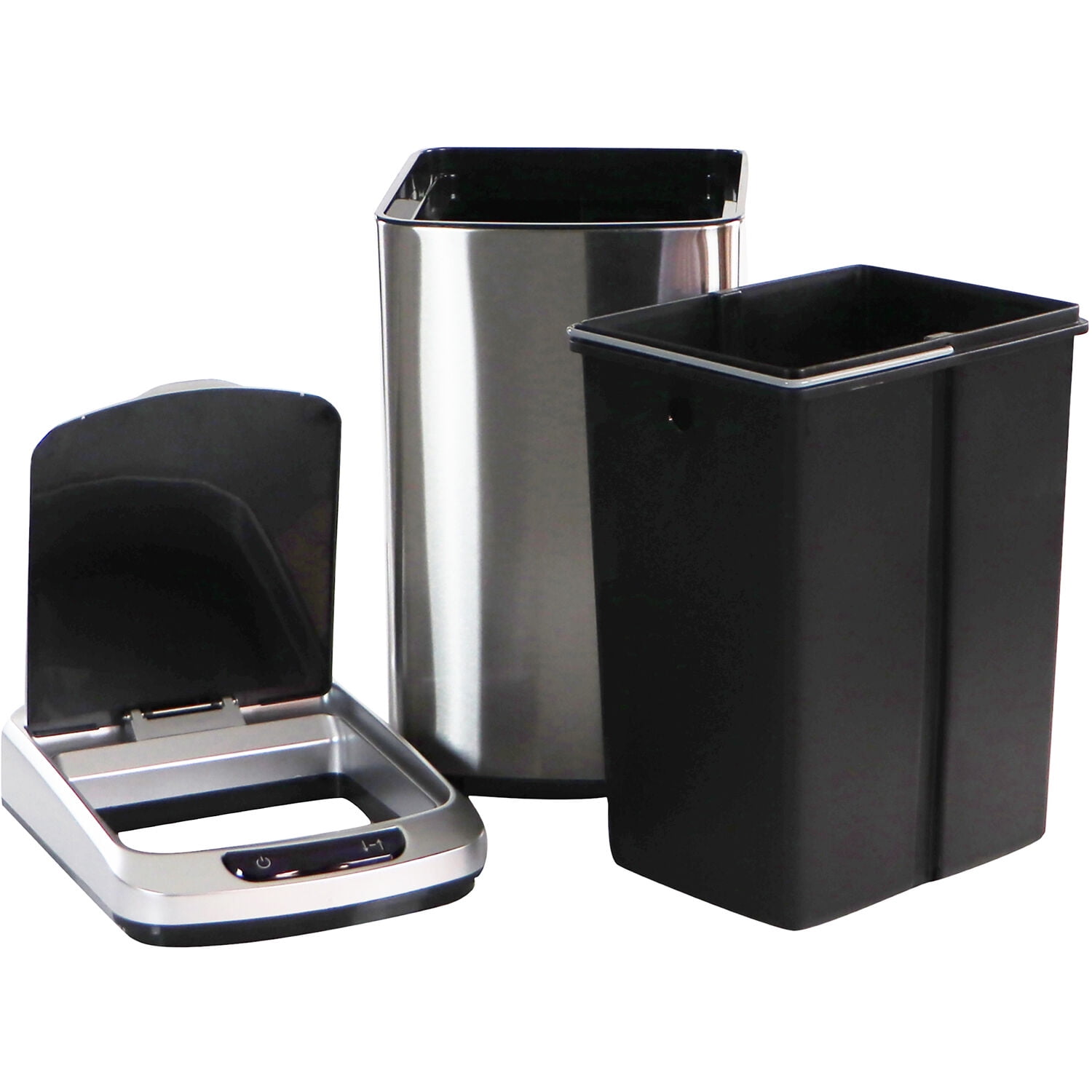 Hanover Hands Free Garbage Bin, Fingerprint resistant, Soft Close, Sensor Lid, 12 Liter/3.2 Gallon