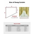 thumbnail image 6 of Yellow Swag Valances for Windows, Retro Oil Painting Modern Abstract Art Aesthetics Rod Pocket Sheer Valances for Windows, Swag Toppers Light Filtering for Kitchen Living Room 2 Panels 36''x63'', 6 of 6