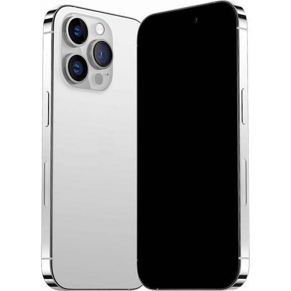 Virtual advanced display model phone, metal fake phone display model, do not work upgrade metal frame phone model(Max Pro 14, Silver)