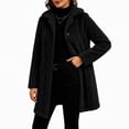 thumbnail image 5 of Yijfswar Cardigan for Women Hooded Long Fleece Jacket Button Down Outerwear, 5 of 5