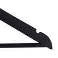 thumbnail image 4 of NAHANCO #20817WB 17" Black Rubberized Non-Slip Wooden Suit Hangers with Bar (Pack of 100), 4 of 5