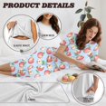 thumbnail image 6 of DISNIMO Apple Printed Pajama Set for Women, Casual Sleepwear Short Sleeve Tops and Capri Pant Soft 2 Piece Lounge Set, 2XL, 6 of 7