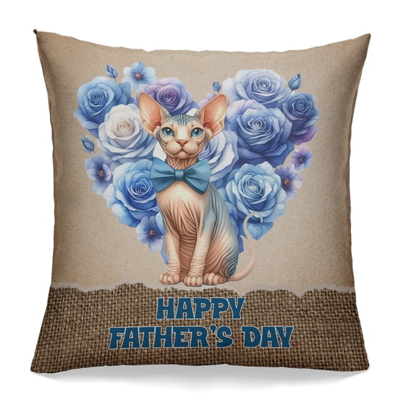 Sphynx Proud Dad Happy Father's Day Pillowcase Double Sided Cat Lover Kitten Owner Gifts Idea Pillow Case Covers - 02008
