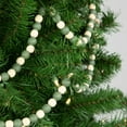 thumbnail image 2 of Northlight 6' Green and Cream Wooden Beads Christmas Garland, Unlit, 2 of 6