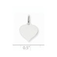 thumbnail image 2 of 14K White Gold Heart Disc Charm (17 X 12) Made In United States xwm601/11, 2 of 2