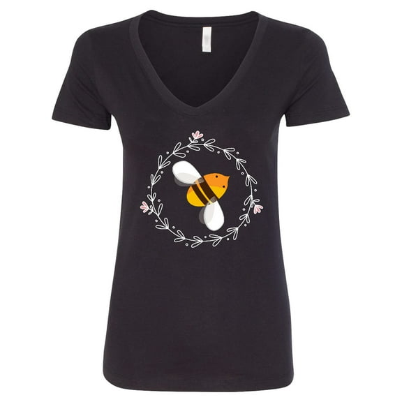 Inktastic Bee Cute Kids Honeybee Women's V-Neck T-Shirt