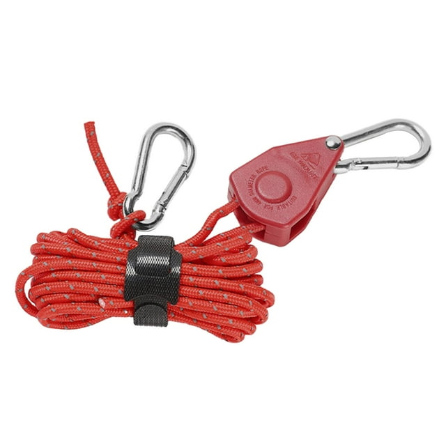 Trinquete colgador de cuerda DYNWAVEMX con mosquetón cuerda elástica profesional para jardinería rojo