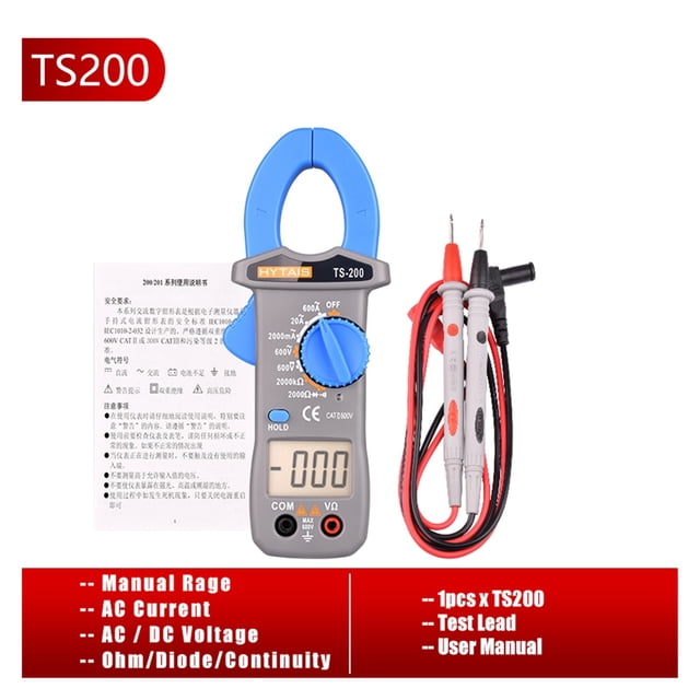 Digital Clamp Meter TS200 Series Ohm Hz 600V AC DC Capacitance Temperature Tester NCV Detector True RMS Pliers Ammeter ,High Efficiency