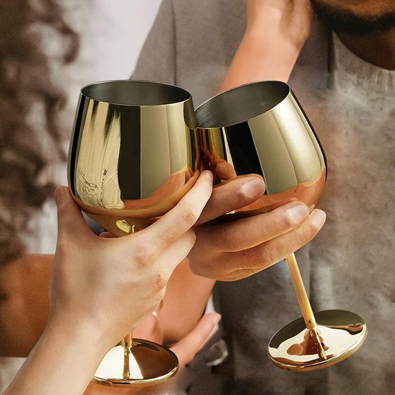 Stainless Steel Wine Glasses 18oz Wine Glasses Stainless Steel Wine Goblets  For Party Office Wedding Anniversary For Red White Wine - Walmart.com