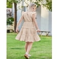 thumbnail image 4 of Arshiner Toddler Girls Dress Ruffle Sleeveless Tiered Swing Twirly Dresses Cute Summer Beach Sundress with Pocket, 4 of 6