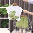 thumbnail image 2 of Summer New Boys' Cartoon Round Neck Batshirt Short Sleeve Set Baby Casual Shorts Two Piece Set, 2 of 2