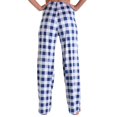 thumbnail image 5 of XuJwPNcy Lounge Pajama Pants Women Summer Fashion Plaid Printed Loungewar Baggy Wide Leg Pj Pants, 5 of 5