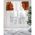 thumbnail image 5 of Orange Gold Flower Valances for Windows Orange Gradient Vintage Abstract Line Valance Rod Pocket Short Window Treatments Curtains for Kitchen Bathroom Living Room Bedroom, 42 x 18 Inch, 5 of 7