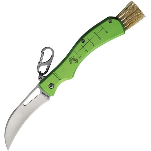 Rough Ryder RR2540 Mushroom Hunter 3" Satin Green Brush End Folding Knife