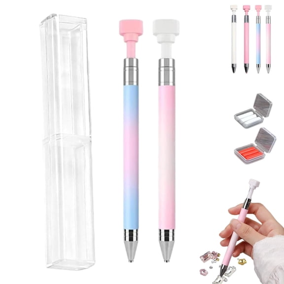 Automatic Refillable Wax Pen for Diamond Art, DIY Craft Tool with Precision Tip for Round/Square Diamonds, Nail Art & Jewelry Making