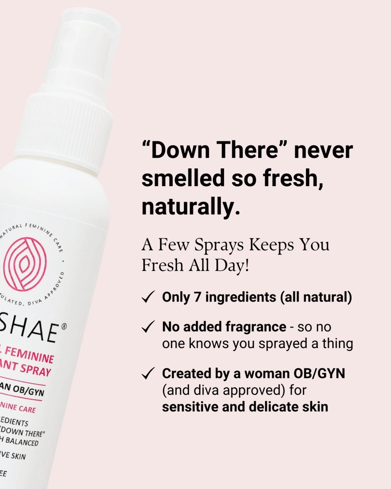 Kushae HG2562726 1-4.3 oz Feminine Deodorant Spray - Set of 2