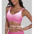 thumbnail image 3 of Daystry Womens Wireless Bras No Underwire Push Up Bra Comfort Seamless Supportive Full Coverage Everyday Bras Gradient Color with Bra Extender, 3 of 12