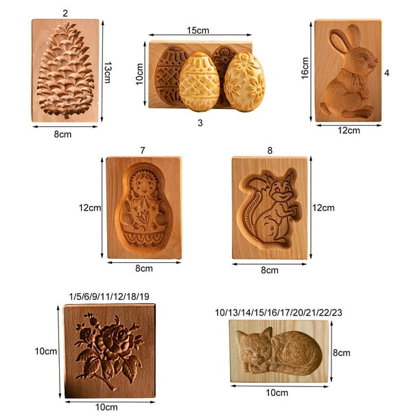 Cookie Mold Sturdy Easy Release Food Grade 3D Funny Wooden Cookie