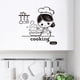 thumbnail image 2 of Adhesivos de pared con dibujos animados de Chef Girl Kitchen Cooking, 2 of 4