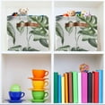 thumbnail image 6 of Coolnut Foldable Storage Bins Tropical Green Large Leaves Fabric Storage Baskets Collapsible Decorative Baskets Closet Organizer Bins with PU Handles for Shelves Home Closet-2Pack Decor Gifts, 6 of 7