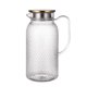 thumbnail image 2 of CaiYueKe 1L Diamond Pattern Pitcher with Stainless Steel Lid and Strainer, High-Temperature Resistant, BPA-Free, Clear Plastic Beverage Jug for Water, Juice, Iced Tea, Bar, Restaurant, Kitchen, 2 of 7