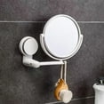 thumbnail image 1 of Espejo de baño, espejo pequeño de pared, espejo de baño sin perforaciones, espejo de dormitorio de estudiantes, espejo de tocador plegable, 1 of 2