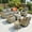 Dark Gray, variant on Ovios 8 Pieces Outdoor Patio Sectional Furniture All-Weather Rattan Wicker Conversation with Swivel Glider Rocking Chair Patio Sofa Outdoor Chairs for Backyard Balcony
