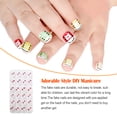 thumbnail image 4 of Vogacara 1 Juego de puntas de uñas artificiales, dibujos animados, patrón encantador, adorables uñas postizas, pegatinas cortas, decoraciones de Pinceles de maquillaje y herramientas PNT-16-01 Vogacara CE011465-01, 4 of 6