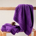 thumbnail image 4 of Jumbo Large Bath Sheets Towels 2 Pack Soft and Absorbent, 100% Cotton Towels (Lilac Purple, Bath Sheet), 4 of 7