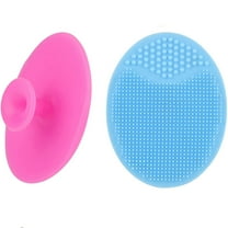 Face Scrubber,2 Pack with made of food grade silicone material,,Facial Cleansing Pad Face for Massage Pore Cleansing Blackhead Removing Exfoliating,Pink&Blue