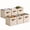 Beige-6 Pack, variant on GRANNY SAYS Cube Storage Bins with PU Leather Handles, Collapsible Fabric Bins for Closet Dorm Organization, 6-Pack, Dusty Blue, 11 Inch