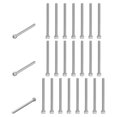 thumbnail image 1 of Uxcell 25-Pack Tornillos de Cabeza Hexagonal M5x75mm 0.8mm de Paso de Acero Inoxidable para Desmalezadora y Motosierra [Plata], 1 of 6