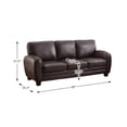 thumbnail image 3 of Lexicon Rubin Faux Leather Uholstery Sofa in Dark Brown Color, 3 of 5