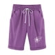thumbnail image 1 of Mujeres Pantalones Cortos Casual, Cintura Elástica Día de la Independencia de la Impresión Pantalones Cortos con Cordón con Bolsillos para Verano Primavera de Uso Diario, Pantalones Cortos de Verano P, 1 of 4