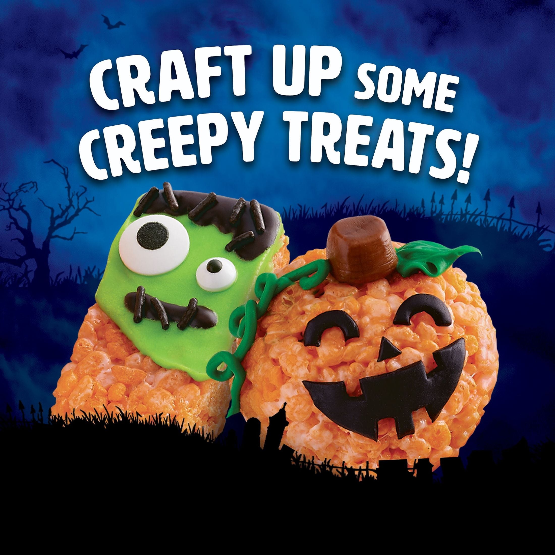 Kellogg's Rice Krispies Breakfast Cereal, Halloween Baking, Kids Snacks, Family Size, Shocking Orange, 12oz Box (1 Box)