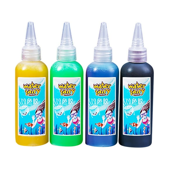 SIYTUAU Magic Water Gel Toy Set 4 Bottles With Molds And Scenery Bottle 13.5 Fl Oz For Kids Science Experiment Sensory Play Water Beads Kit