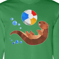 thumbnail image 4 of Inktastic Cute Otter and Beachball Long Sleeve T-Shirt, 4 of 5