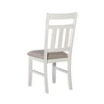 thumbnail image 6 of Bowery Hill Wood Set of 2 Upholstered Dining Side Chairs in Smokey White, 6 of 8