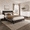 4-Pieces-Queen-White, variant on Asofer Queen Bed Frame, Upholstered Headboard w/12 Solid Wood Slats & Platform, Beige