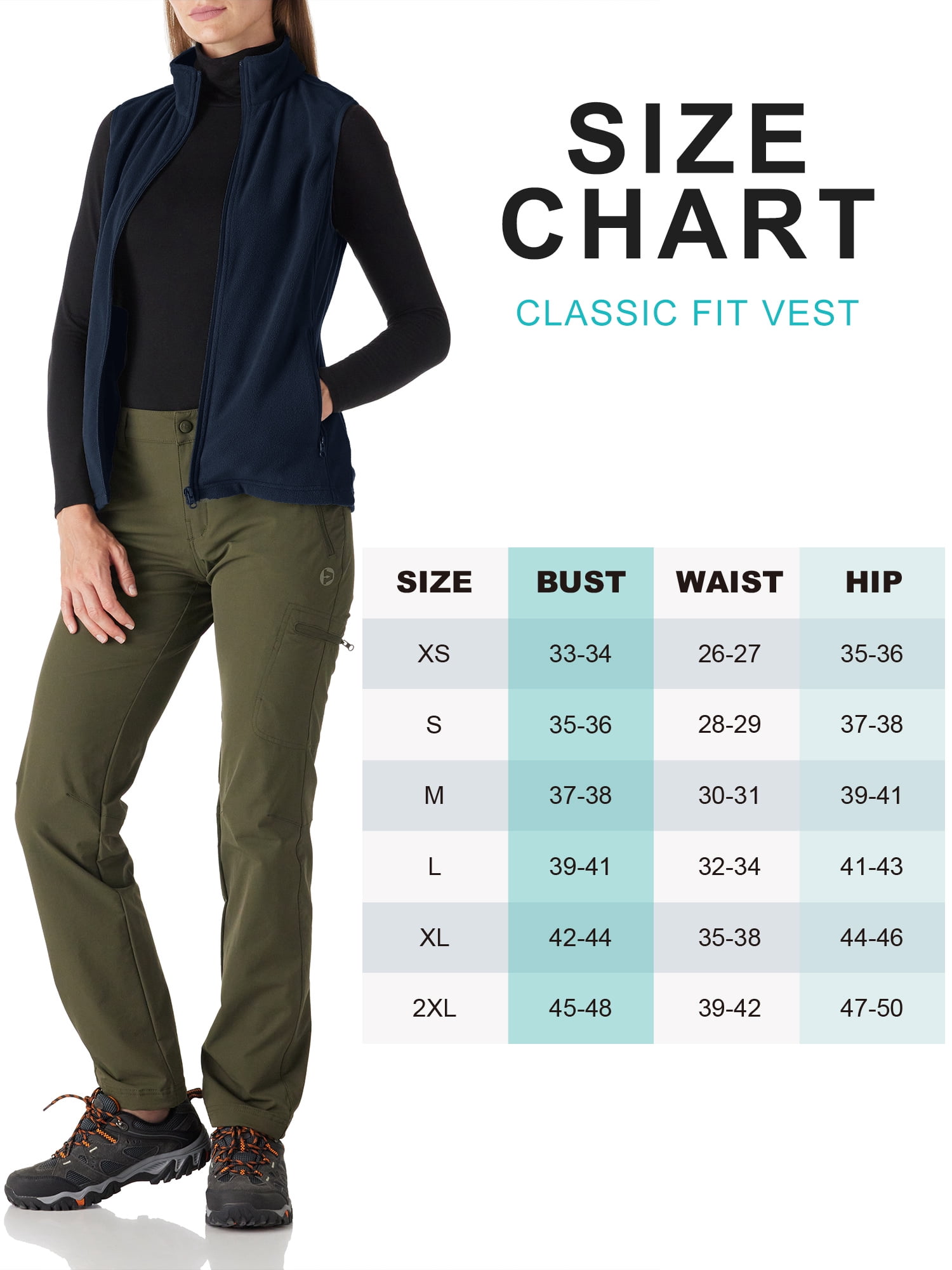 33,000ft Women's Fleece Vest, Zip Up Lightweight Soft Running Vest Outerwear Sleeveless with Pockets