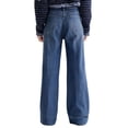thumbnail image 2 of Deago Women's Wide Leg Jeans Casual High Waisted Stretchy Button Straight Leg Jeans Baggy Loose Denim Pants with Pockets (Dark Blue, M), 2 of 9