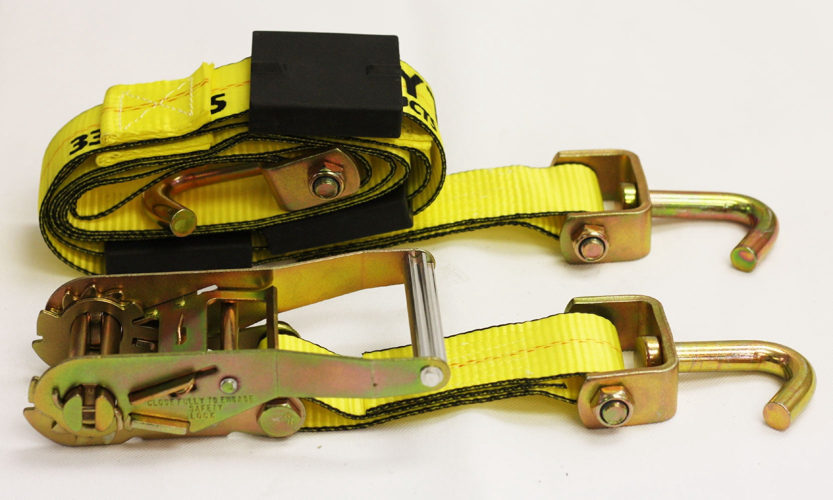 (4 Pack) 2" x 9' Over The Tire Wheel Straps with Swivel J Hooks and Rubber Blocks for Car Haulers - Car Tie Down Ratchet Straps Truck Trailer Auto Tie Down