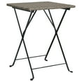 thumbnail image 3 of vidaXL 3 Piece Folding Bistro Set Grey Poly Rattan, 3 of 5