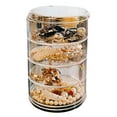 thumbnail image 2 of Jewelry box Four Layer Rotating Earring Storage Box Clear Acrylic Hairpin Jewelry Display, 2 of 8